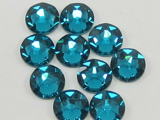 1 Gross 12ss BLUE ZIRCON STAR BRIGHT FLATBACK Rhionestones